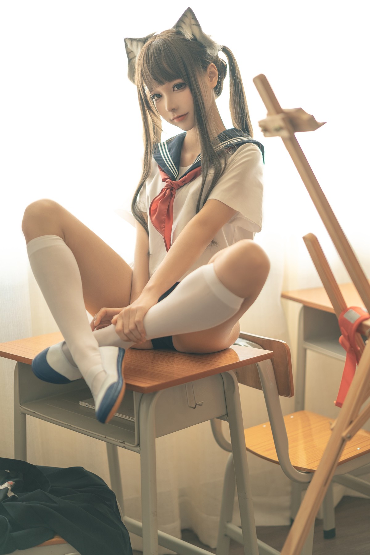 蠢沫沫 Cosplay 放学后